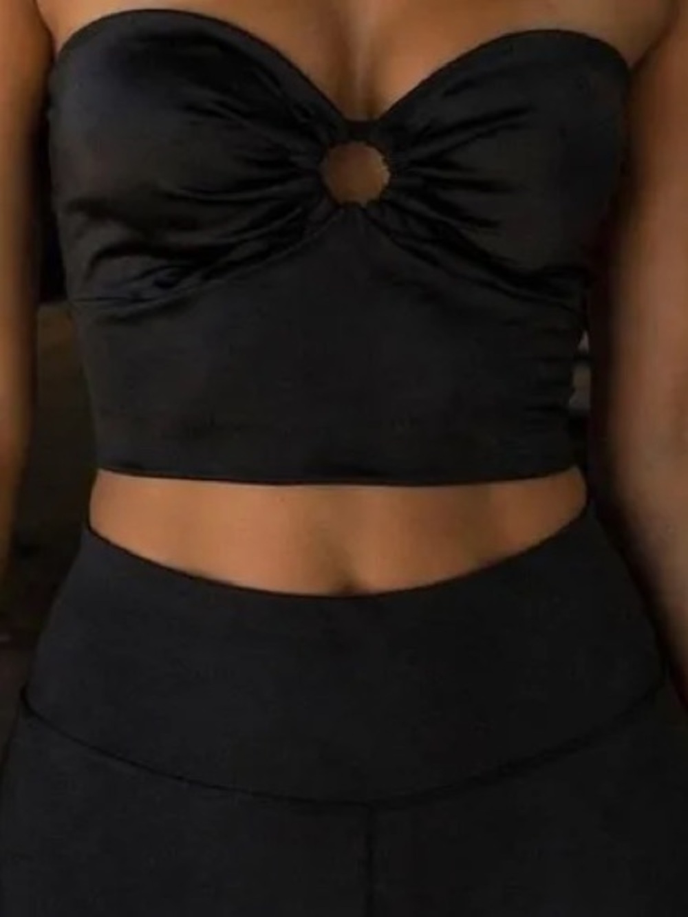 Abercrombie Strapless Satin Set Top
